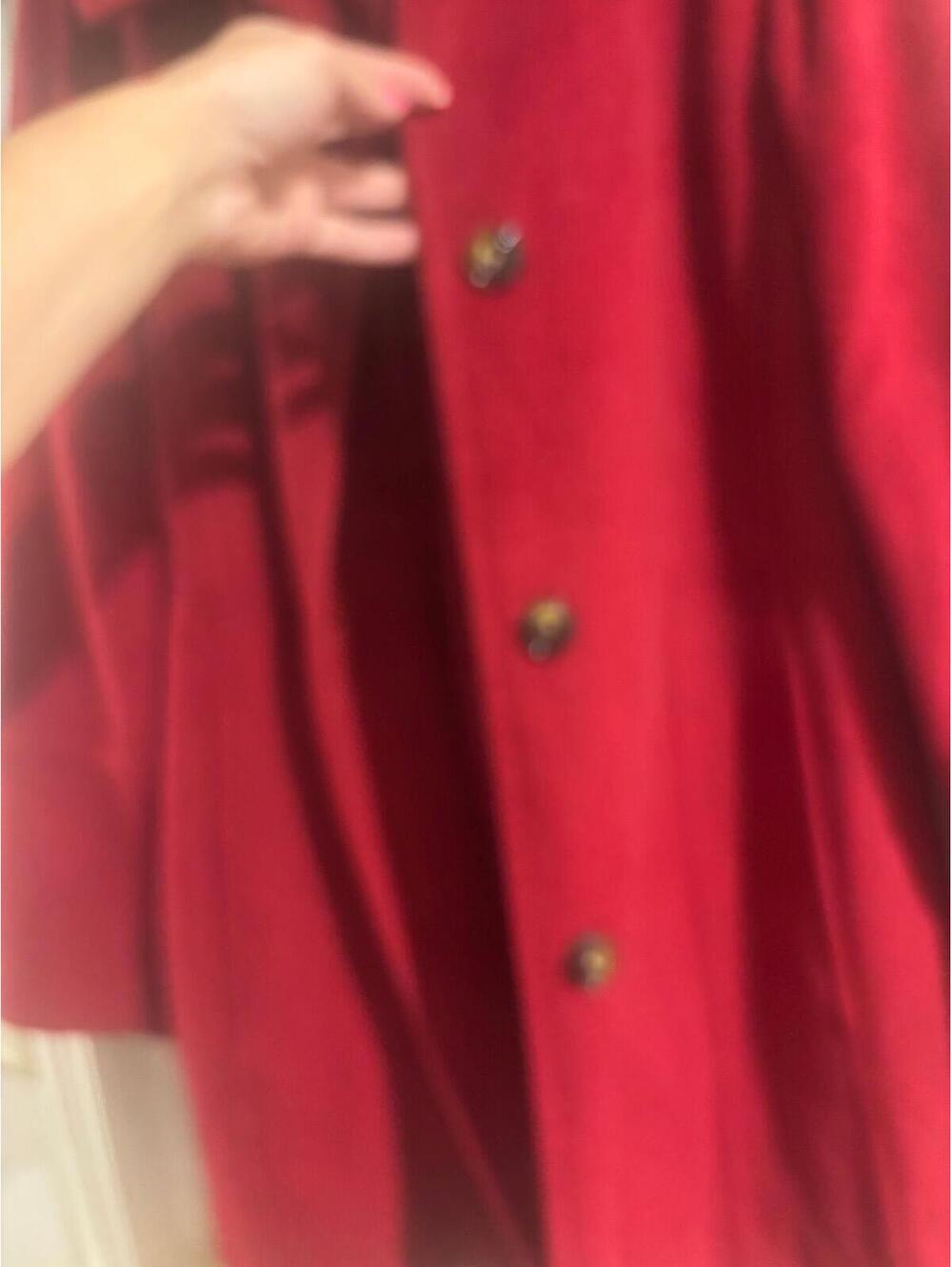 LONDON FOG RED WOOL BLEND COAT Y2K VIBES | WOMEN’S XL | PRELOVED - Picture 4 of 6